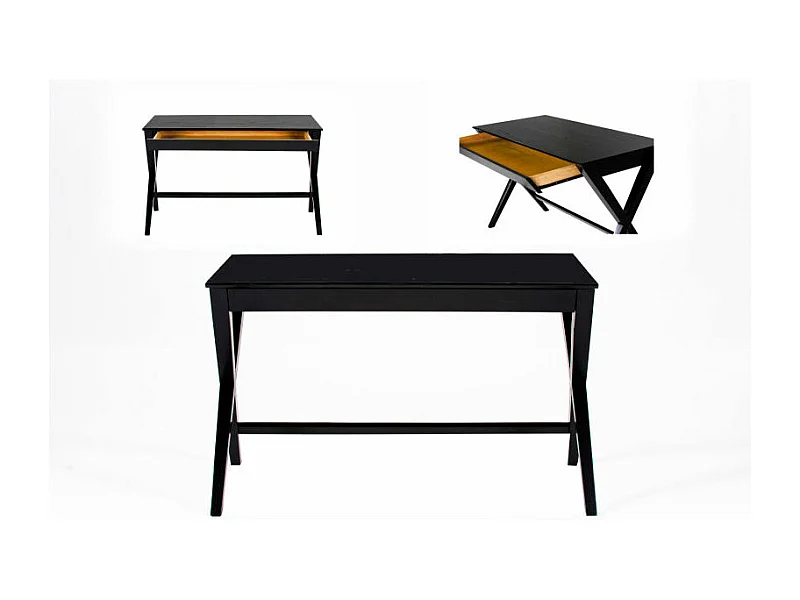 Winner bureau eiken fineer zwart.