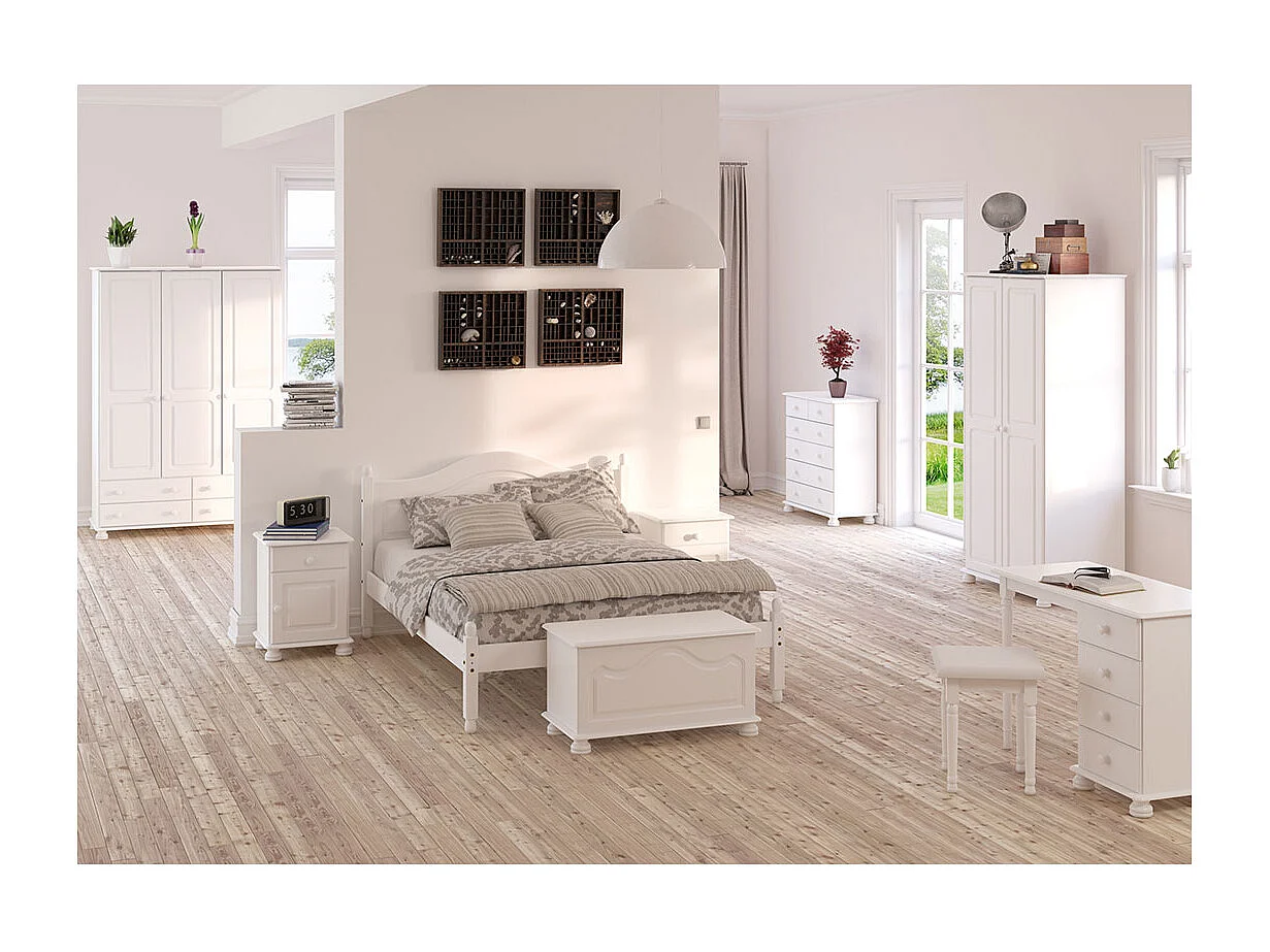 Richard bureau met 4 lades, wit.