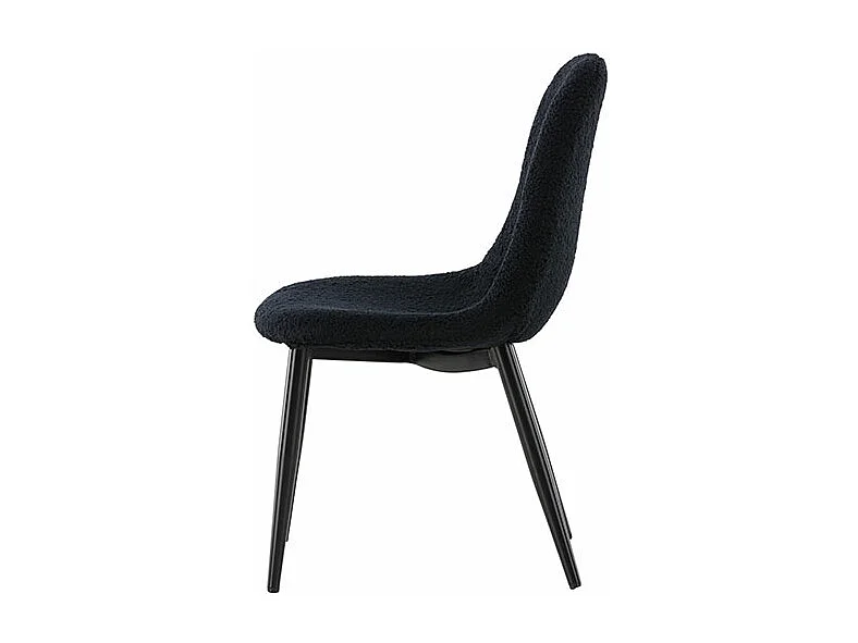 Polar chaise de salle à manger teddy pour enfants noir.