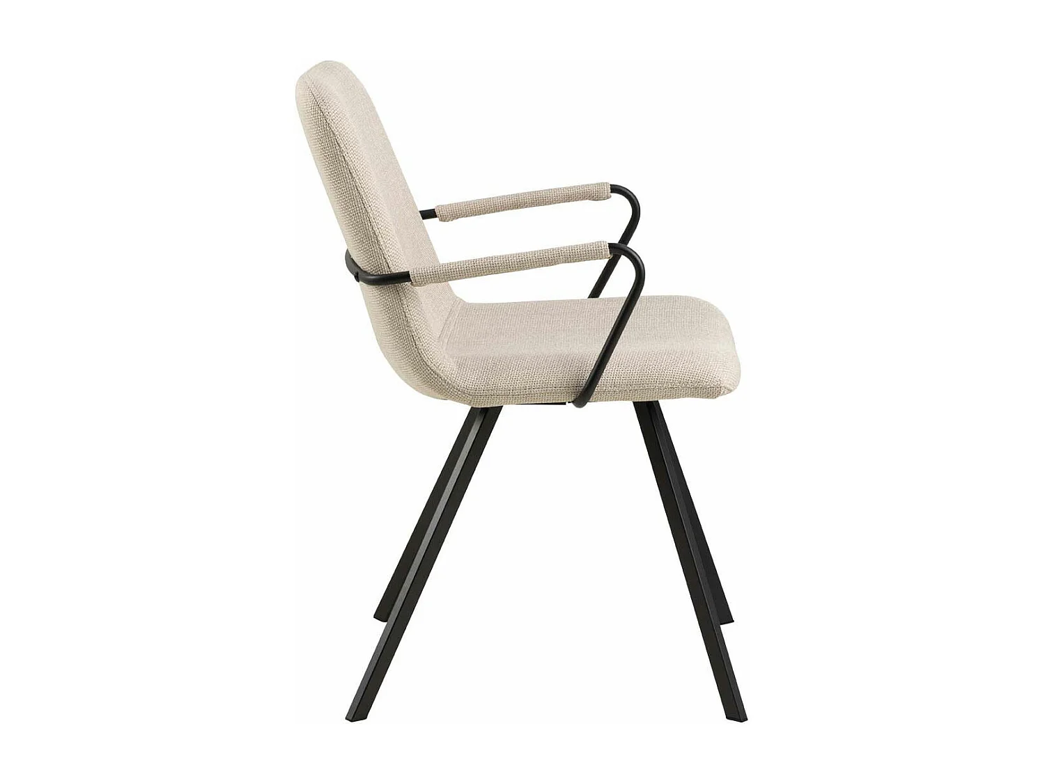 Selina chaise de salle à manger avec accoudoirs beige.