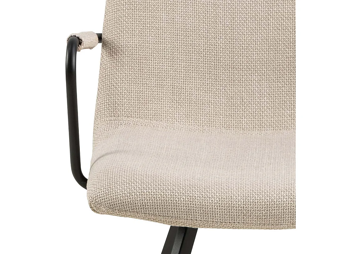 Selina chaise de salle à manger avec accoudoirs beige.