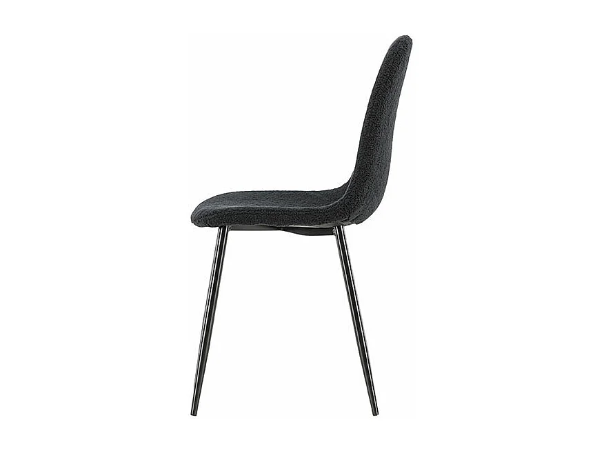 Polar eetkamerstoel teddy zwart.