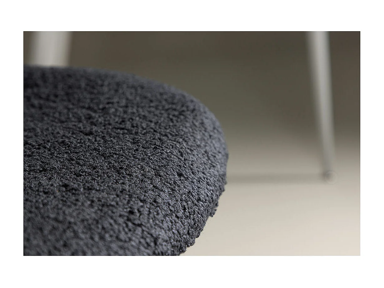 Polar chaise de salle à manger teddy noir.