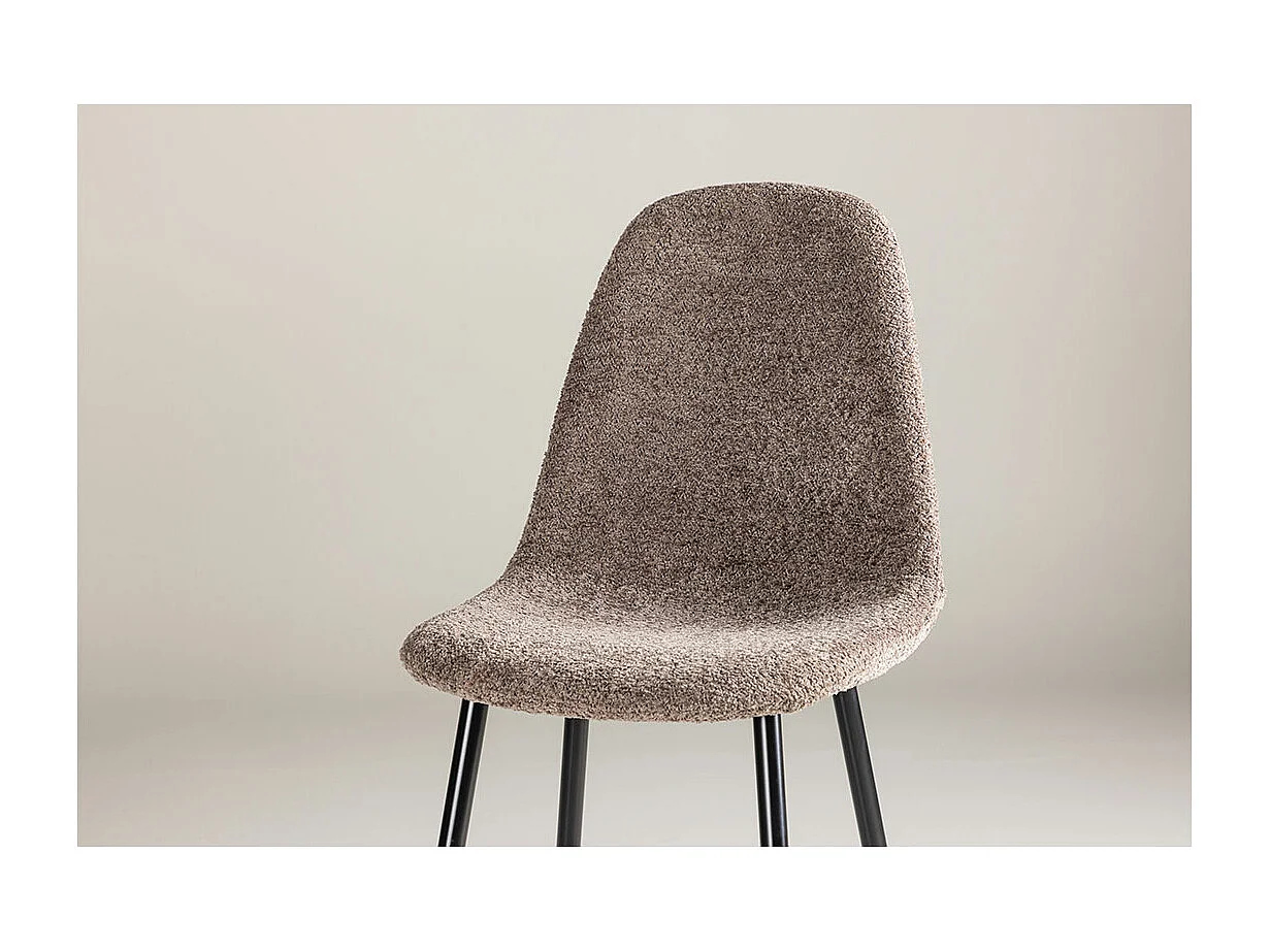 Polar Esszimmerstuhl Bouclé grau.