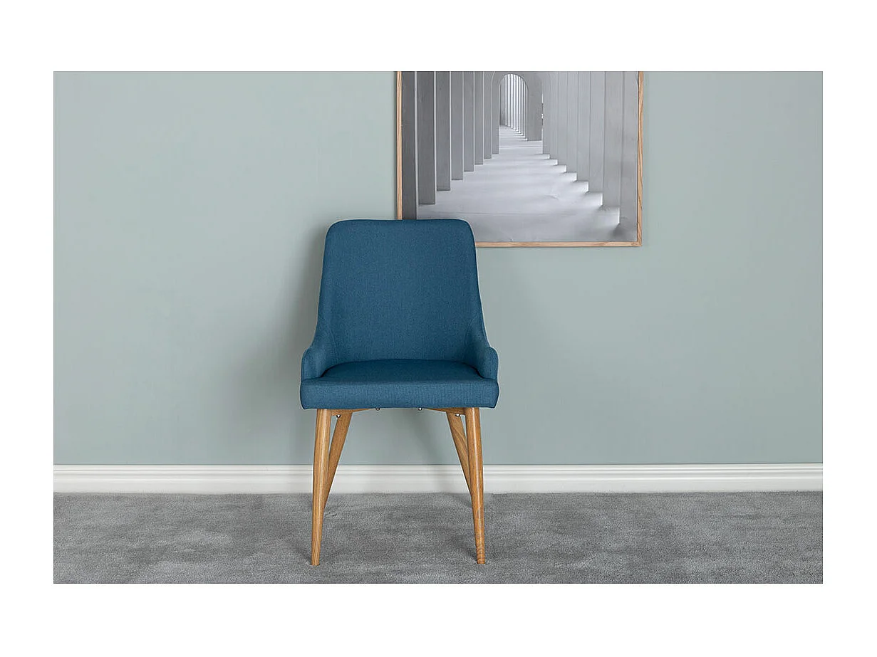 Plaza eetkamerstoel blauw.