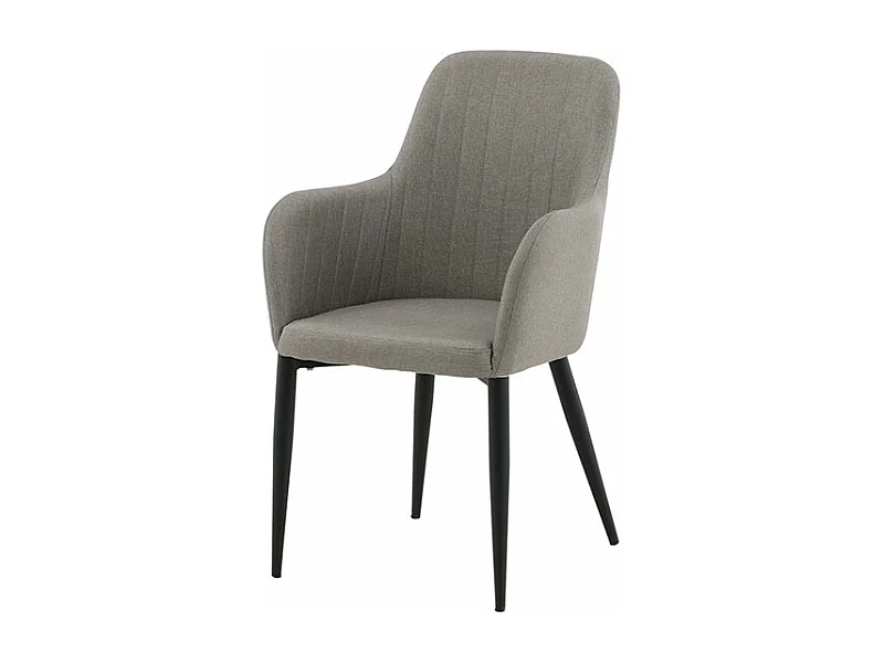 Comfort chaise de salle à manger avec accoudoirs gris.