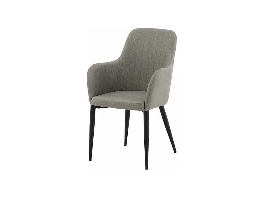 Comfort chaise de salle à manger avec accoudoirs gris.