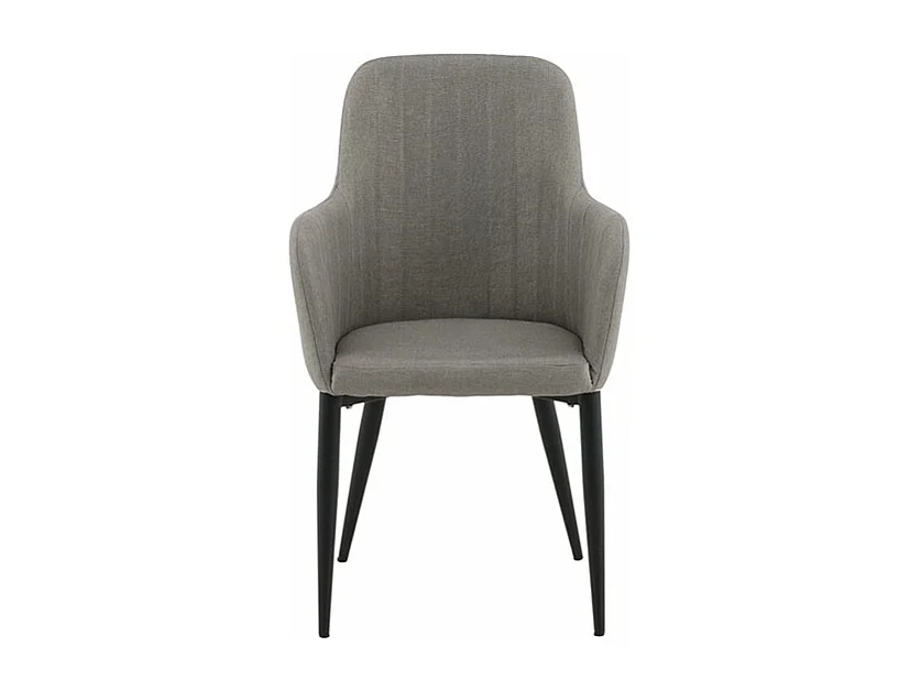 Comfort chaise de salle à manger avec accoudoirs gris.