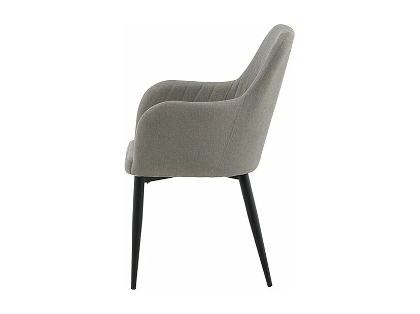 Comfort chaise de salle à manger avec accoudoirs gris.