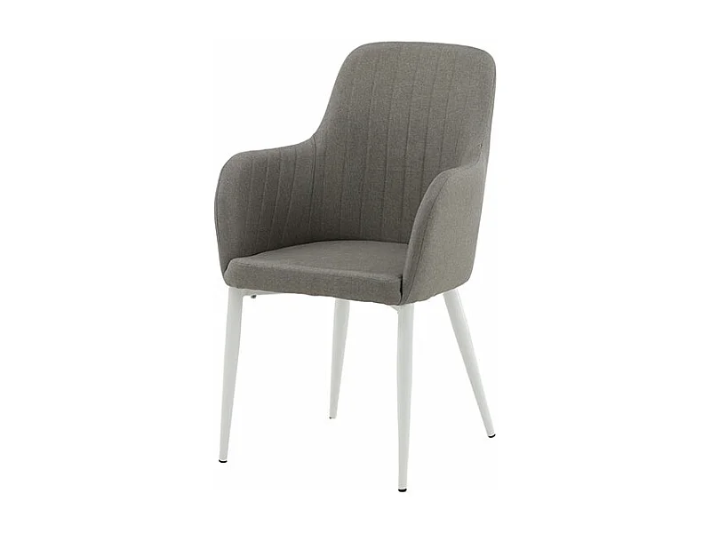 Comfort chaise de salle à manger avec accoudoirs gris.