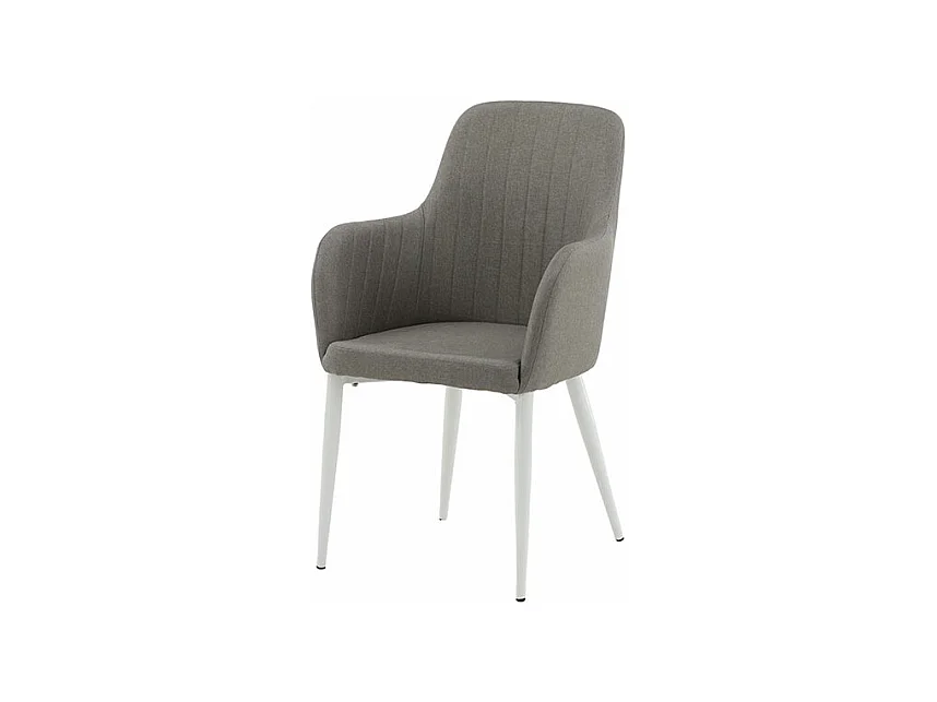 Comfort chaise de salle à manger avec accoudoirs gris.