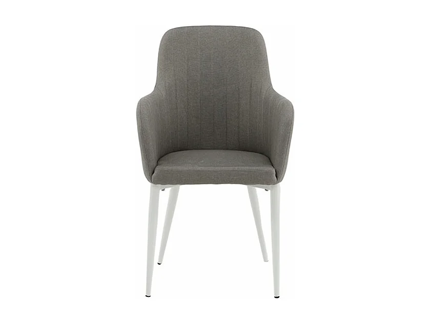 Comfort chaise de salle à manger avec accoudoirs gris.