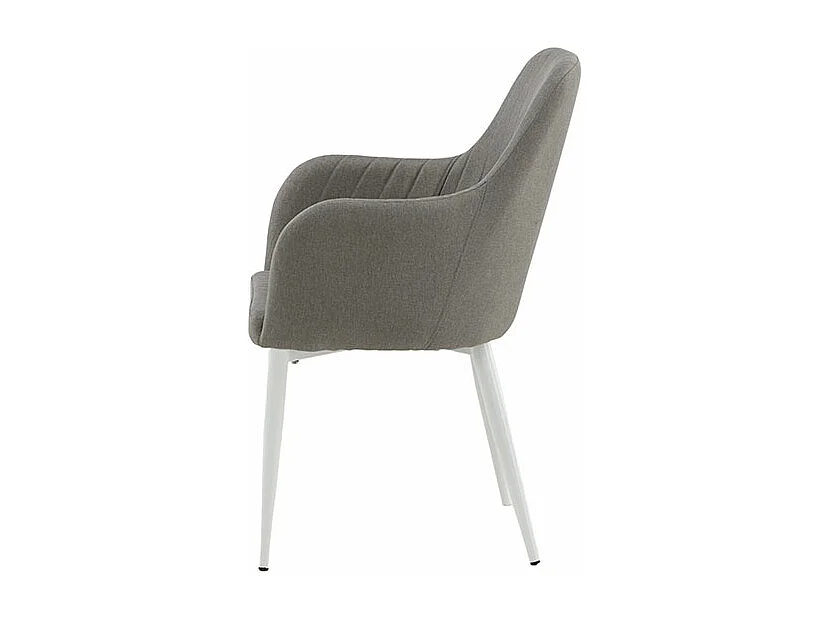 Comfort chaise de salle à manger avec accoudoirs gris.