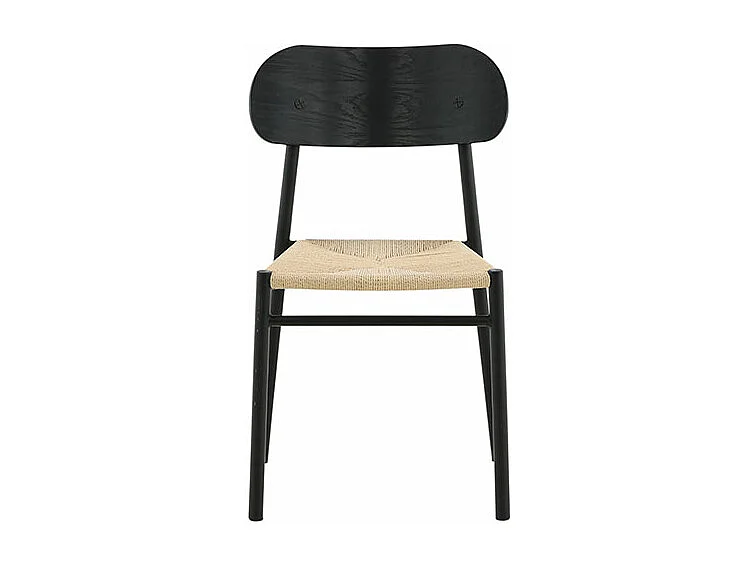 Polly eetkamerstoel zwart, naturel.