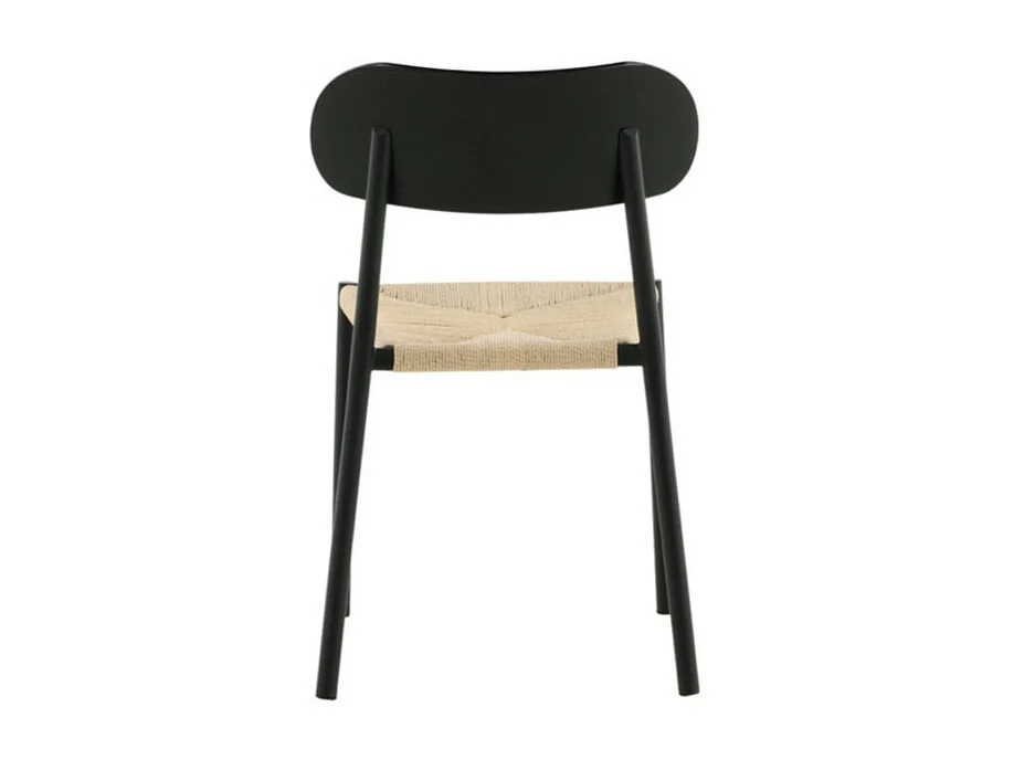 Polly eetkamerstoel zwart, naturel.