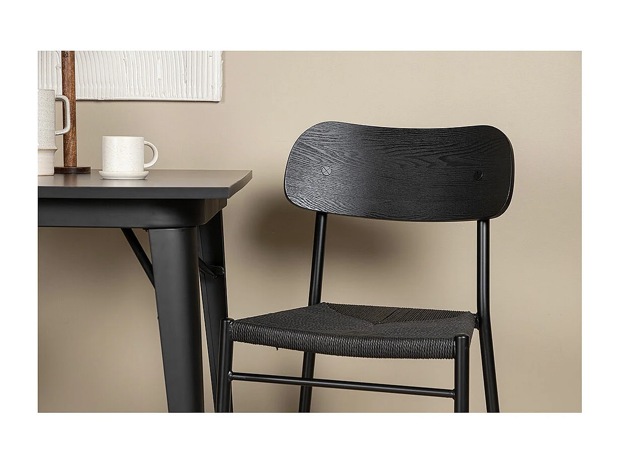 Polly eetkamerstoel zwart.