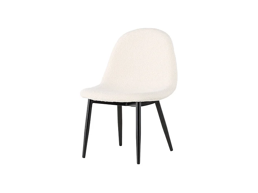 Polar chaise de salle à manger teddy pour enfants blanc.