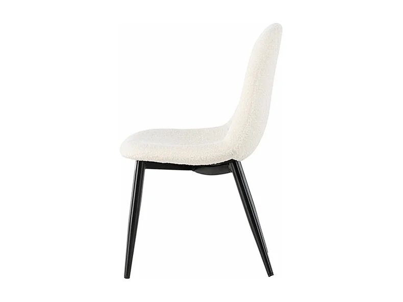 Polar chaise de salle à manger teddy pour enfants blanc.