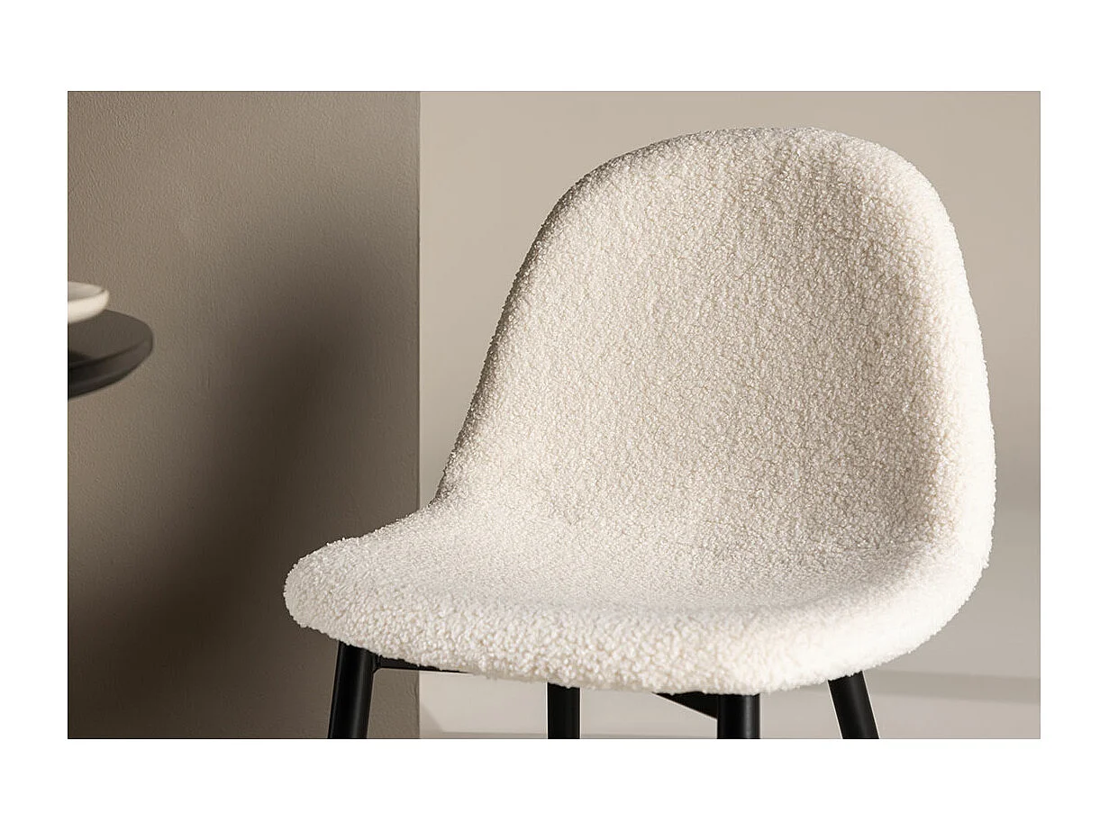 Polar chaise de salle à manger teddy pour enfants blanc.