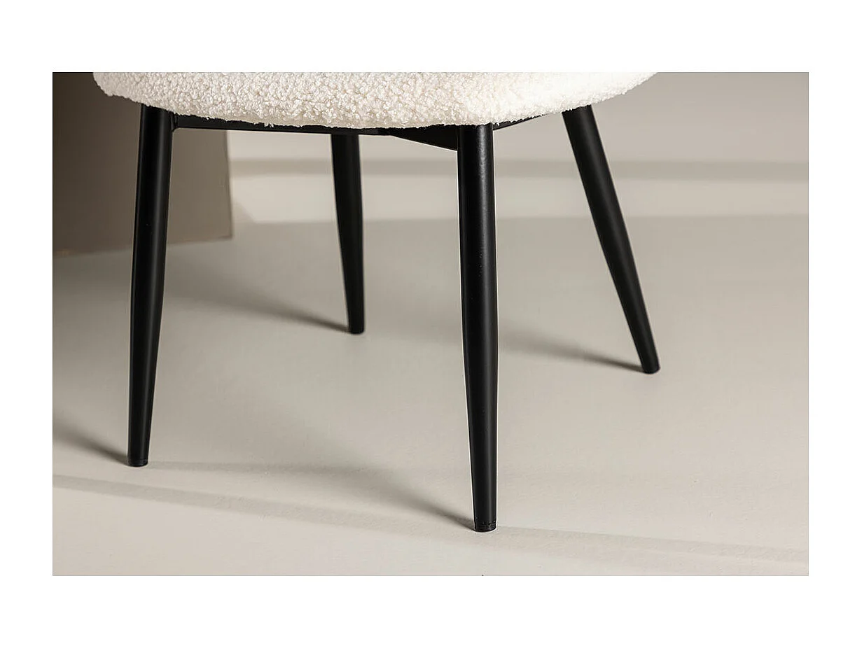 Polar chaise de salle à manger teddy pour enfants blanc.