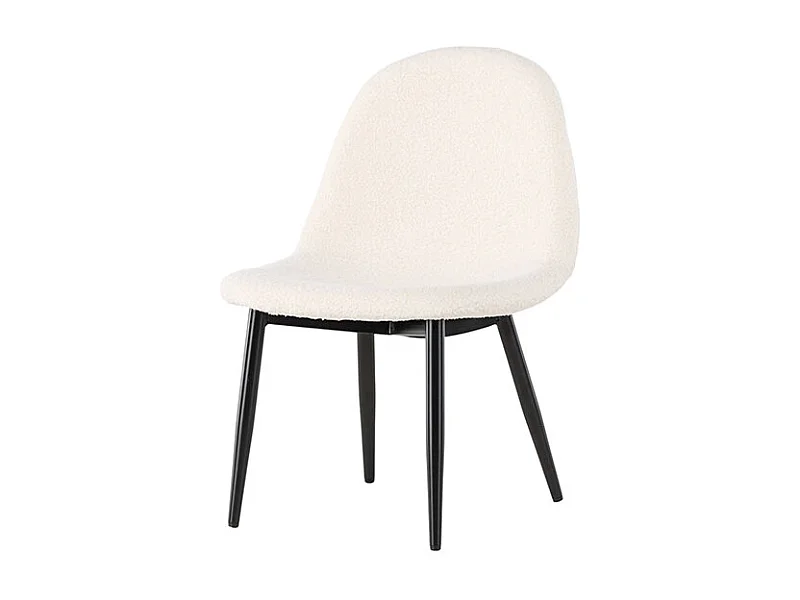 Polar chaise de salle à manger teddy pour enfants blanc.