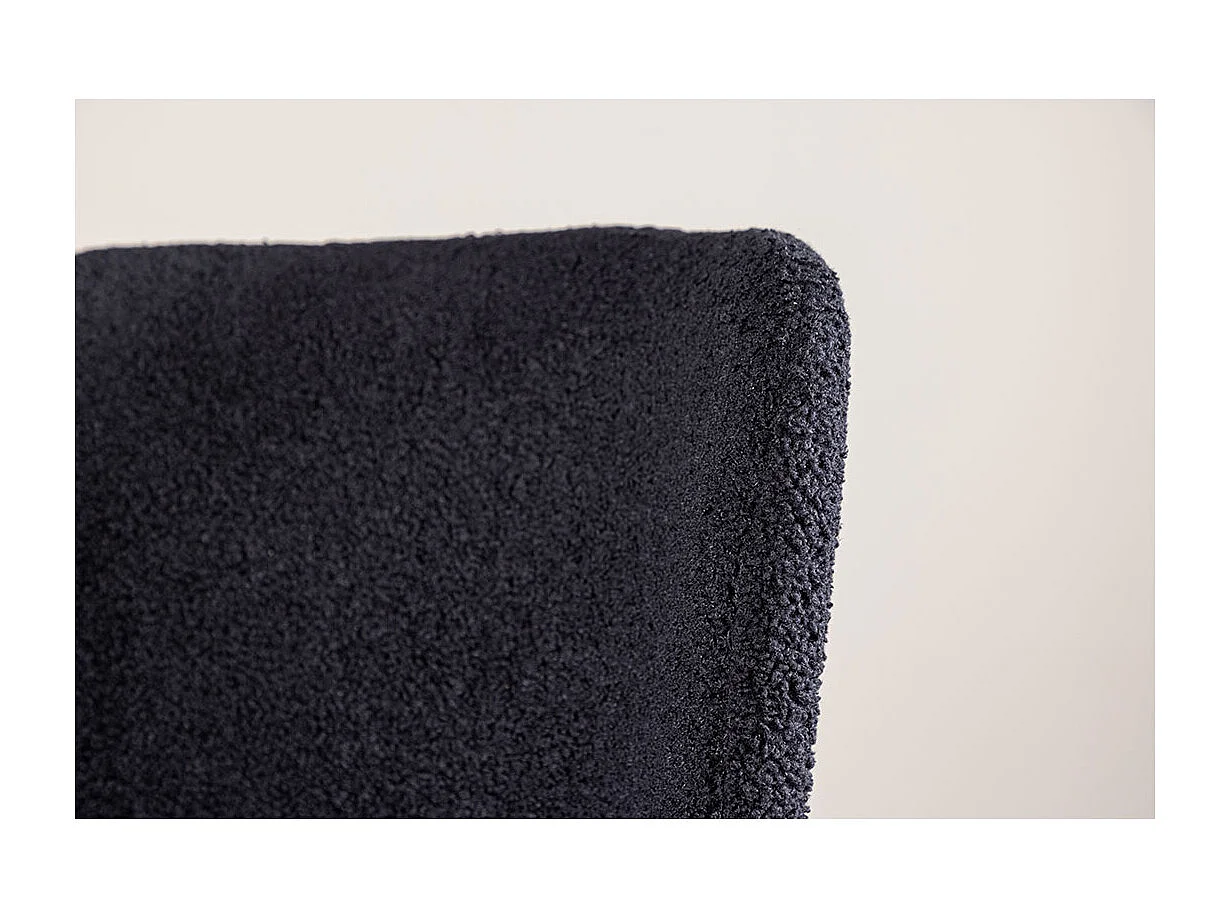 Modesto chaise de salle à manger teddy noir.