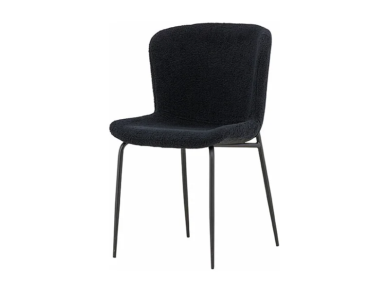 Modesto chaise de salle à manger teddy noir.