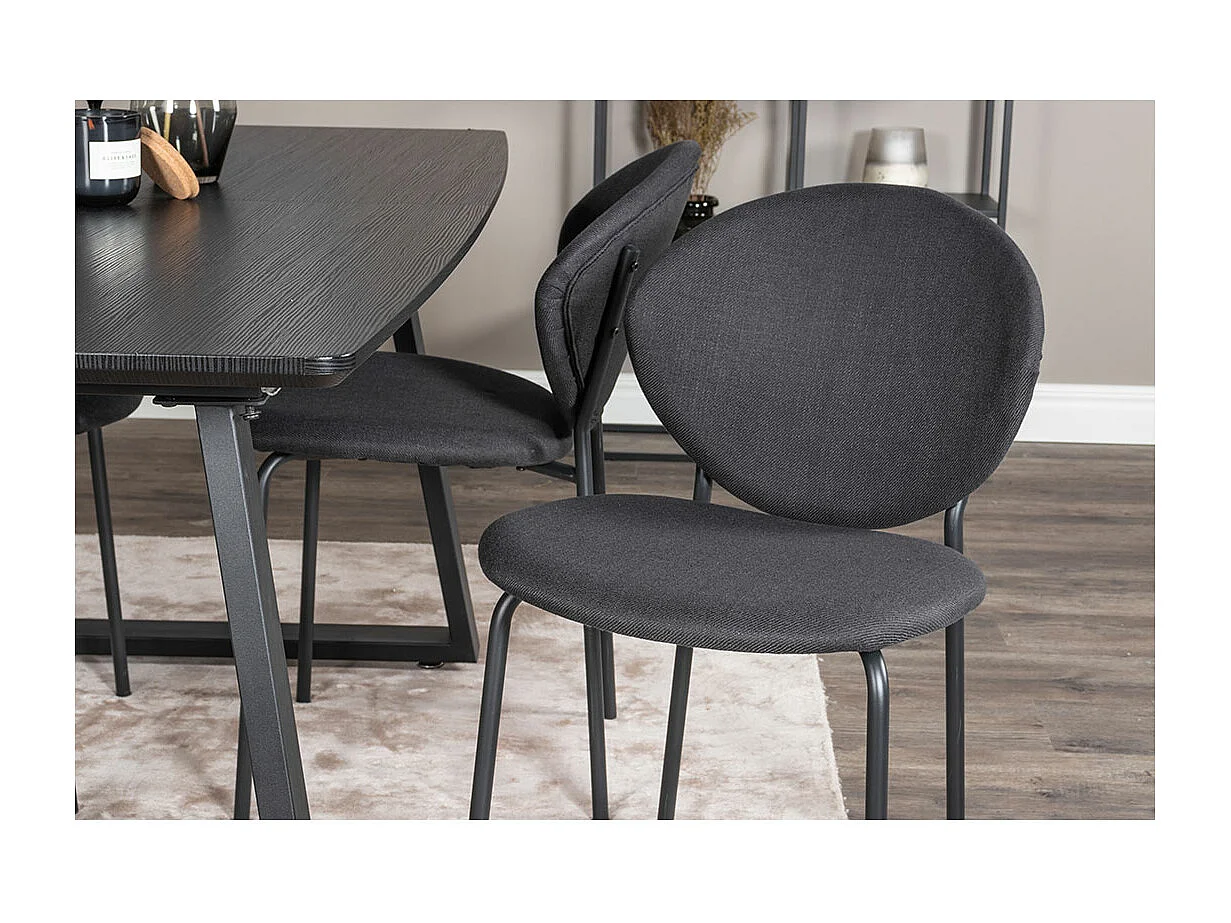 Inca Esstisch 85x160 cm schwarz.