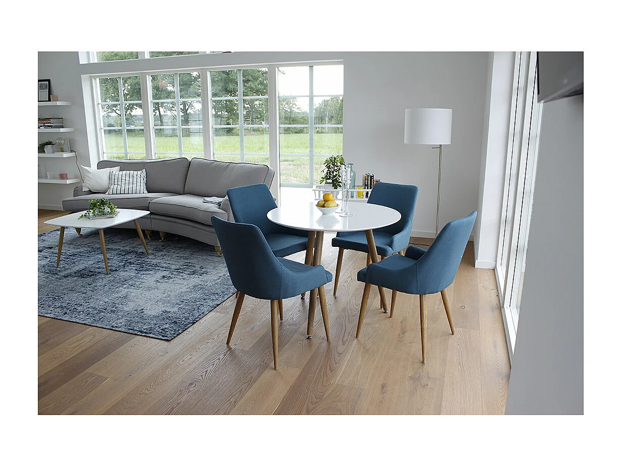 Polar eetkamertafel Ø90 cm wit.