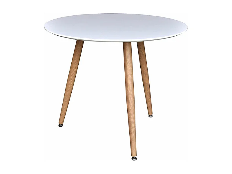Polar eetkamertafel Ø90 cm wit.