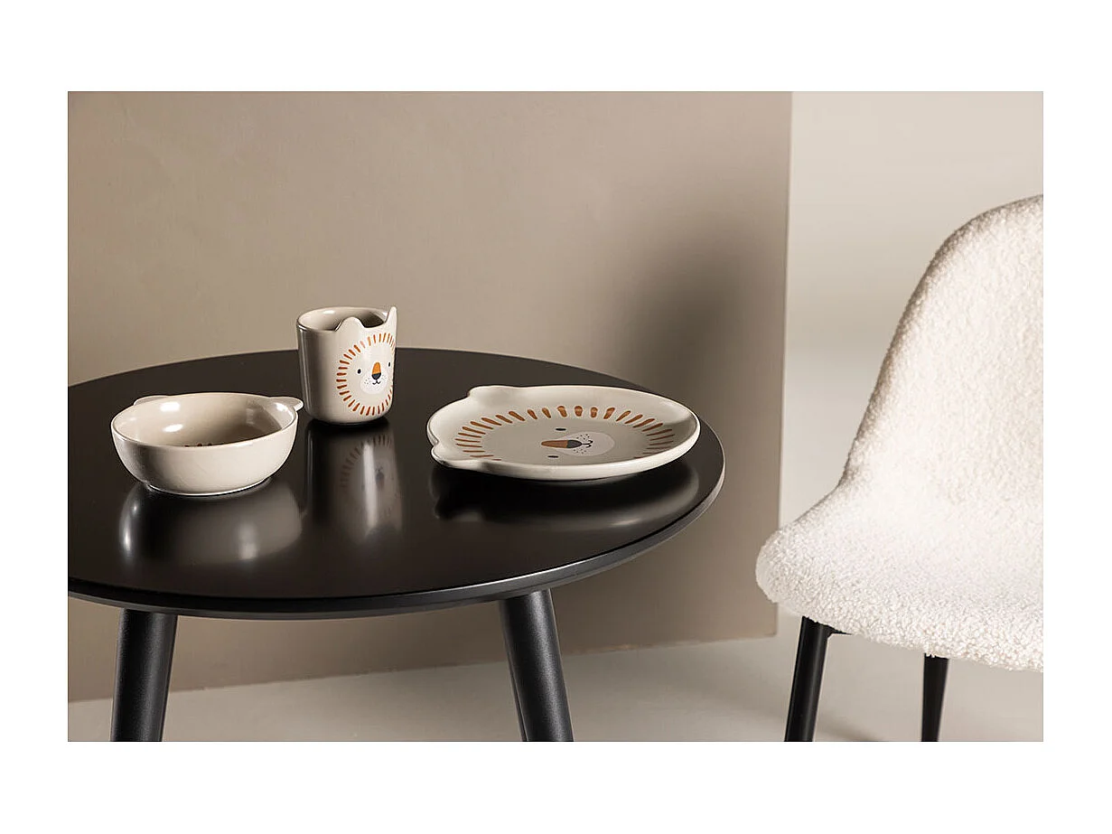 Plaza eetkamertafel voor kinderen Ø60 cm zwart.