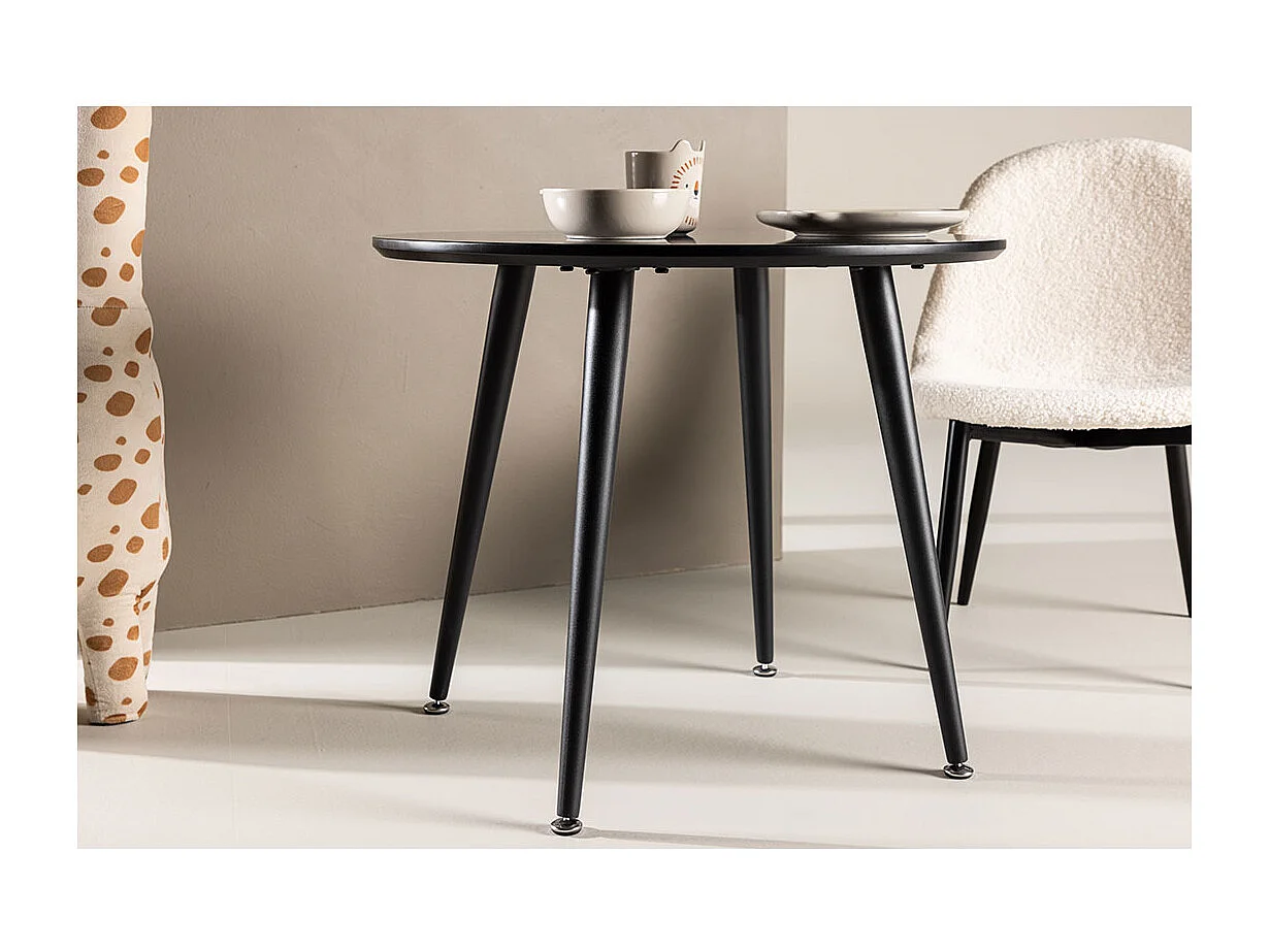 Plaza eetkamertafel voor kinderen Ø60 cm zwart.