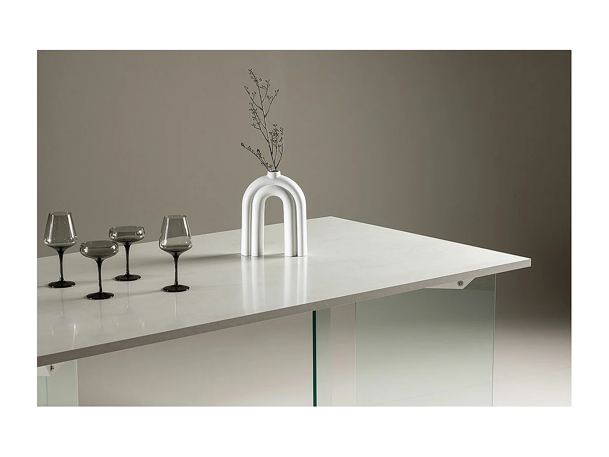 Table à Manger Design "Ester"180cm Gris Clair