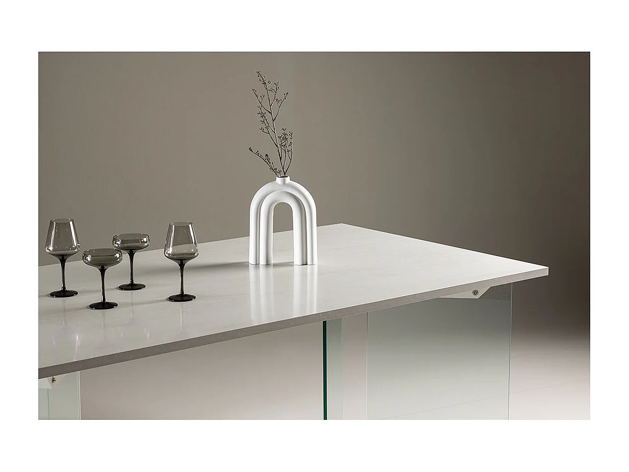 Ester table de salle à manger 90x180 cm gris clair.