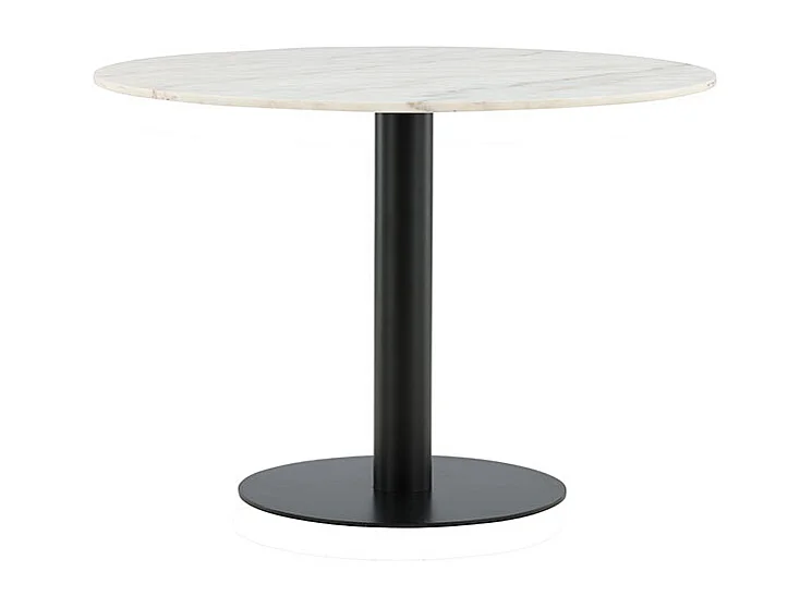 Estelle table de salle à manger Ø106 cm blanc.