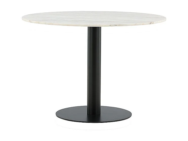 Estelle table de salle à manger Ø106 cm blanc.
