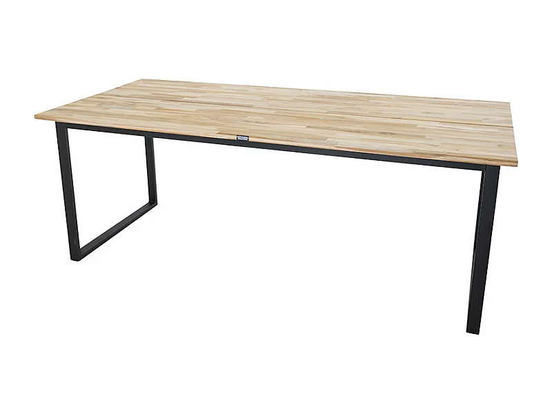 Table à Manger Design "Cirebon" 200cm Naturel & Noir