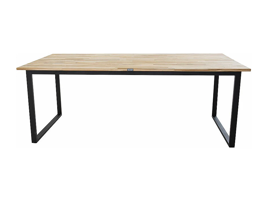 Table à Manger Design "Cirebon" 200cm Naturel & Noir
