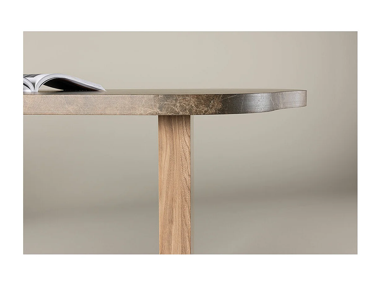 Table à Manger Design "Eleonora" 230cm Marron