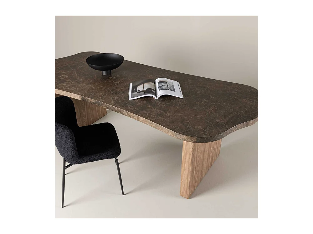 Table à Manger Design "Eleonora" 230cm Marron