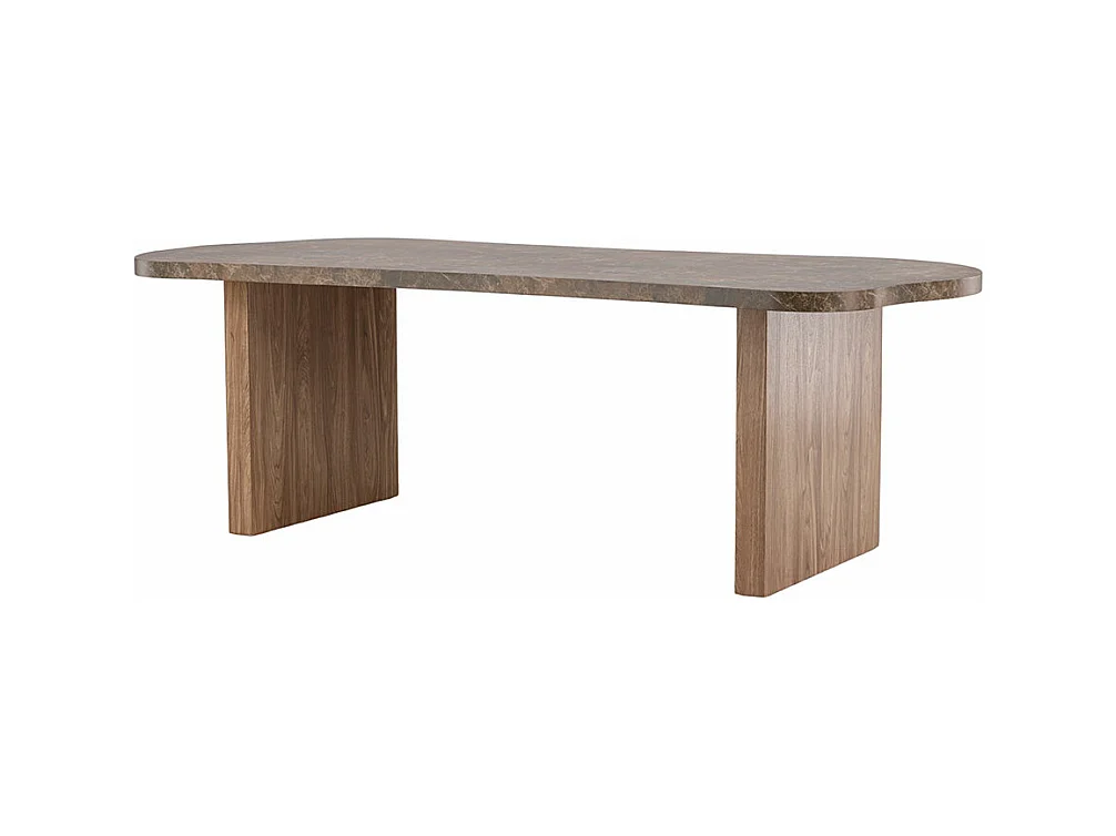 Eleonora eetkamertafel ovaal 100x230 cm bruin.