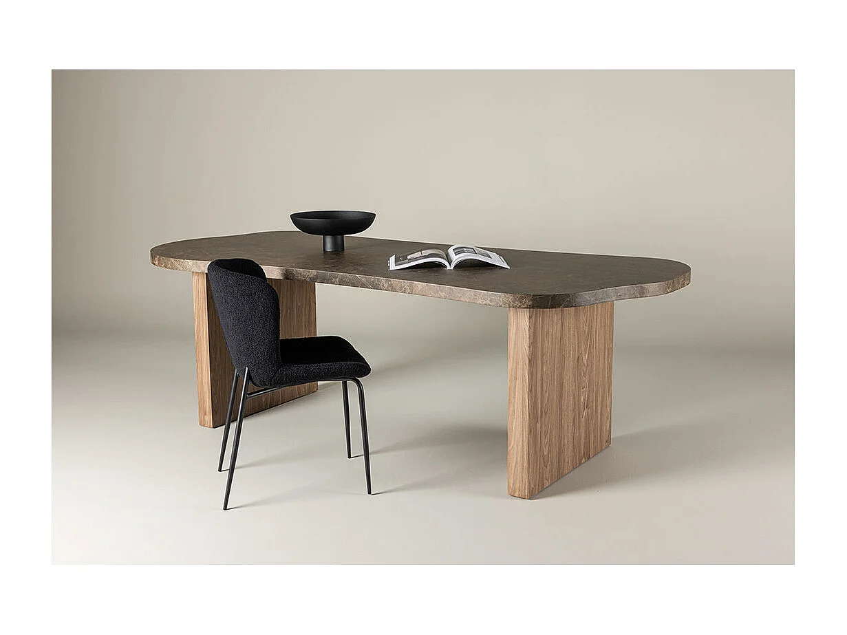 Table à Manger Design "Eleonora" 230cm Marron