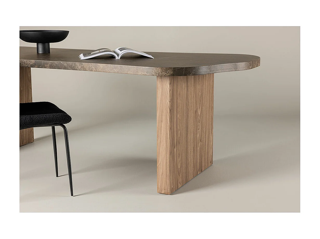 Table à Manger Design "Eleonora" 230cm Marron