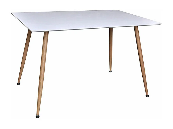 Table à Manger "Polar" 120cm Blanc & Naturel