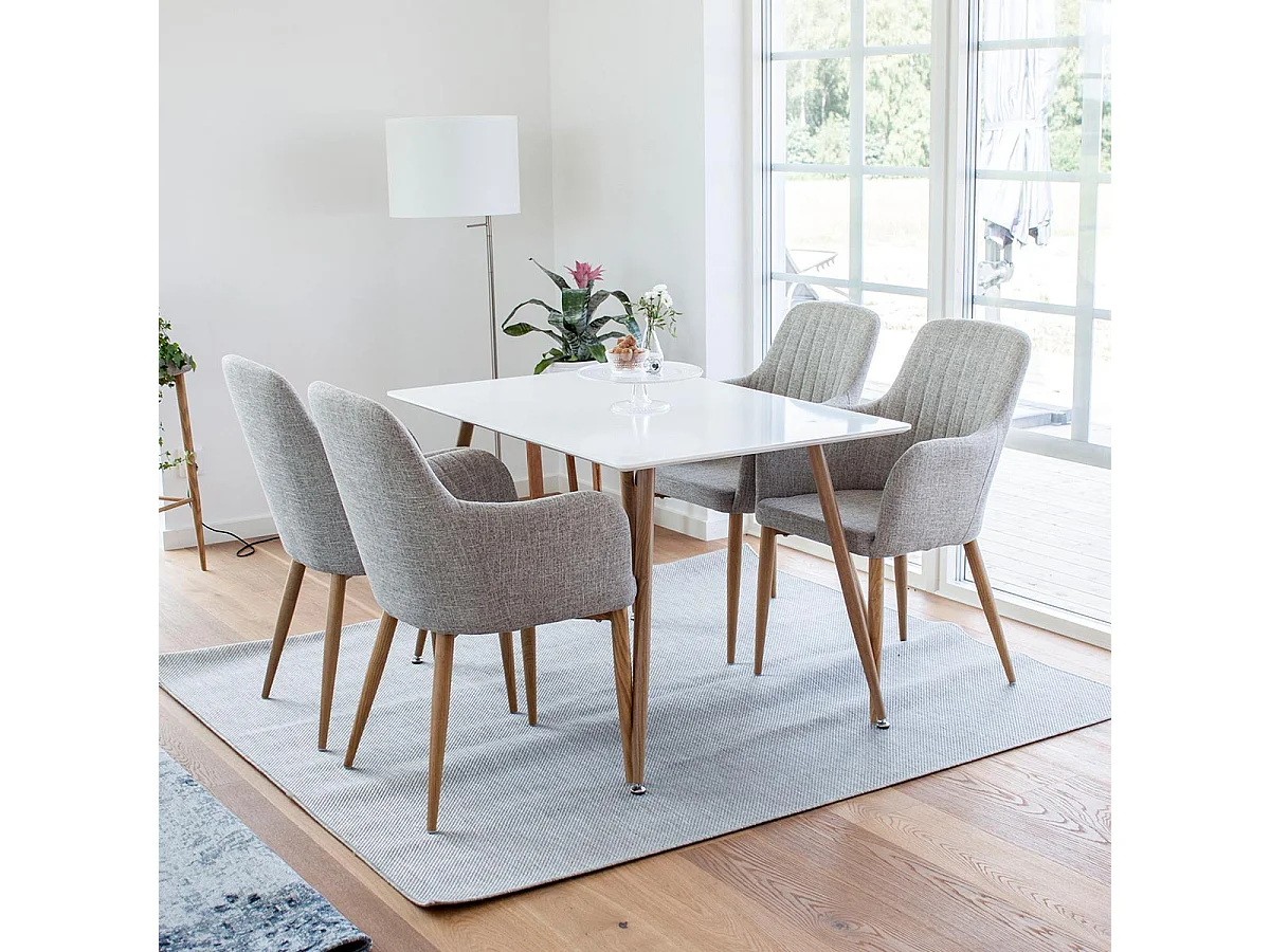 Polar eetkamertafel 75x120 cm wit.