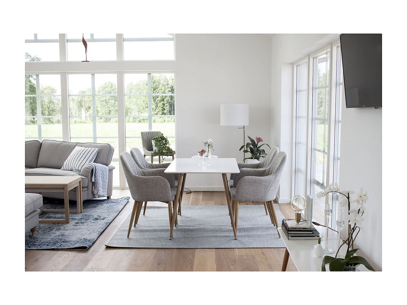 Polar eetkamertafel 75x120 cm wit.