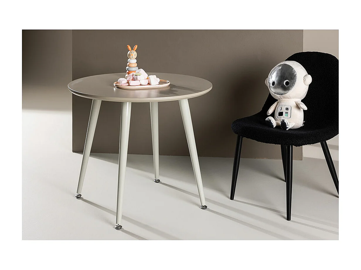 Plaza eetkamertafel voor kinderen Ø60 cm beige.