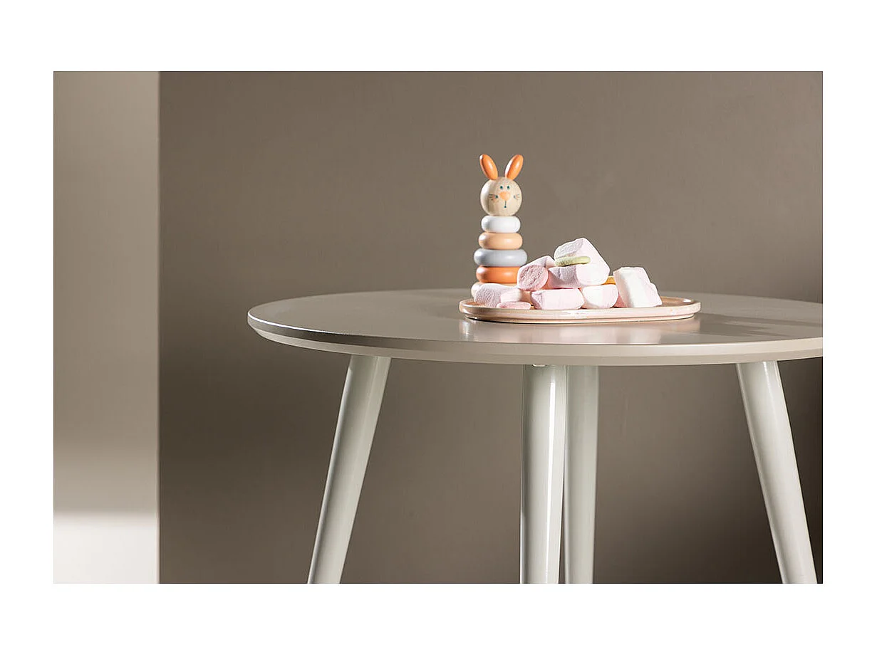 Plaza eetkamertafel voor kinderen Ø60 cm beige.