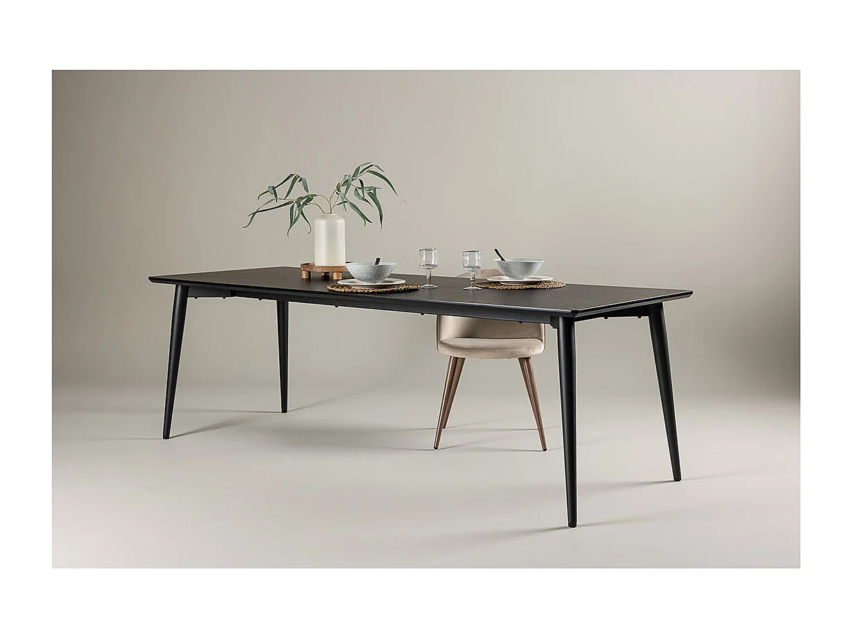 Ellis table de salle à manger 85x230 cm noir.