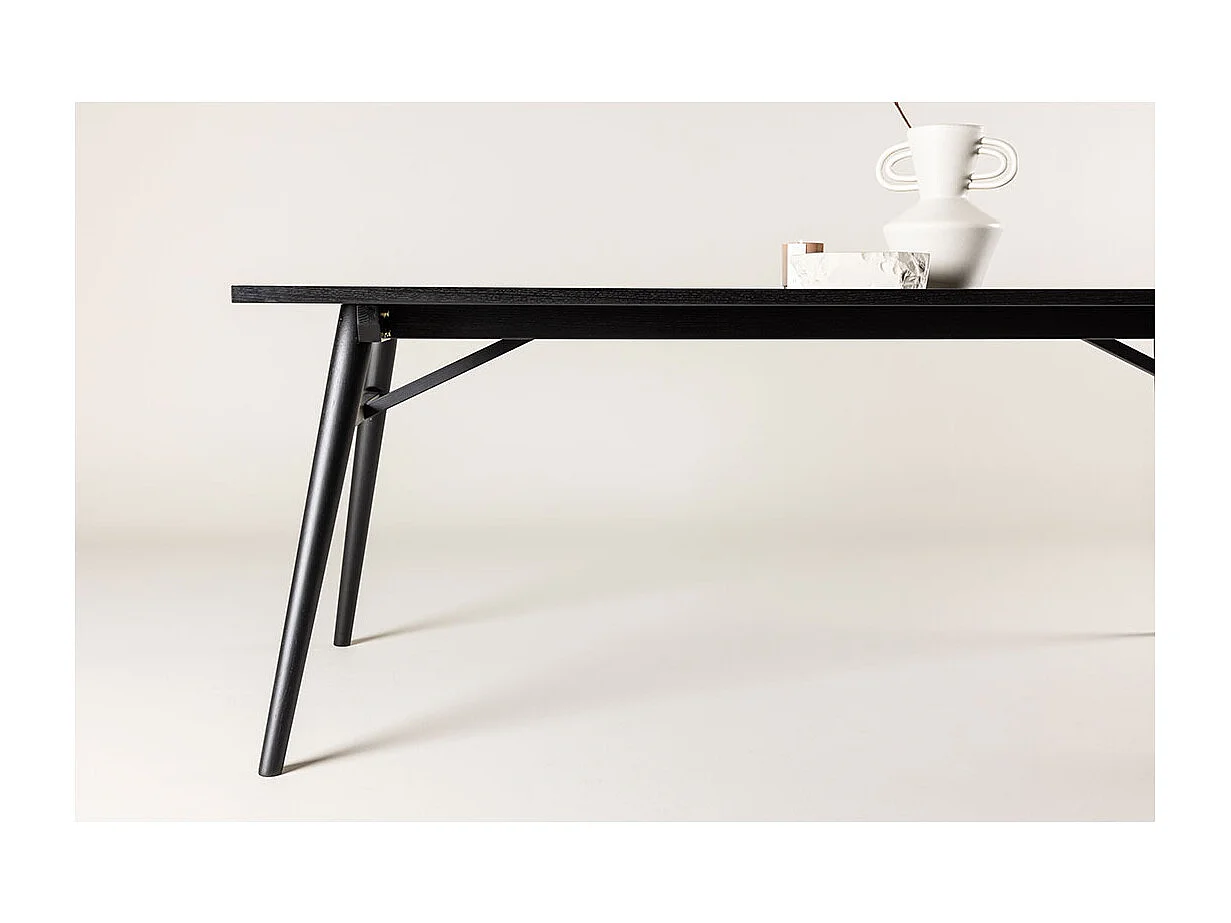 Sleek eetkamertafel 95x195 cm zwart.
